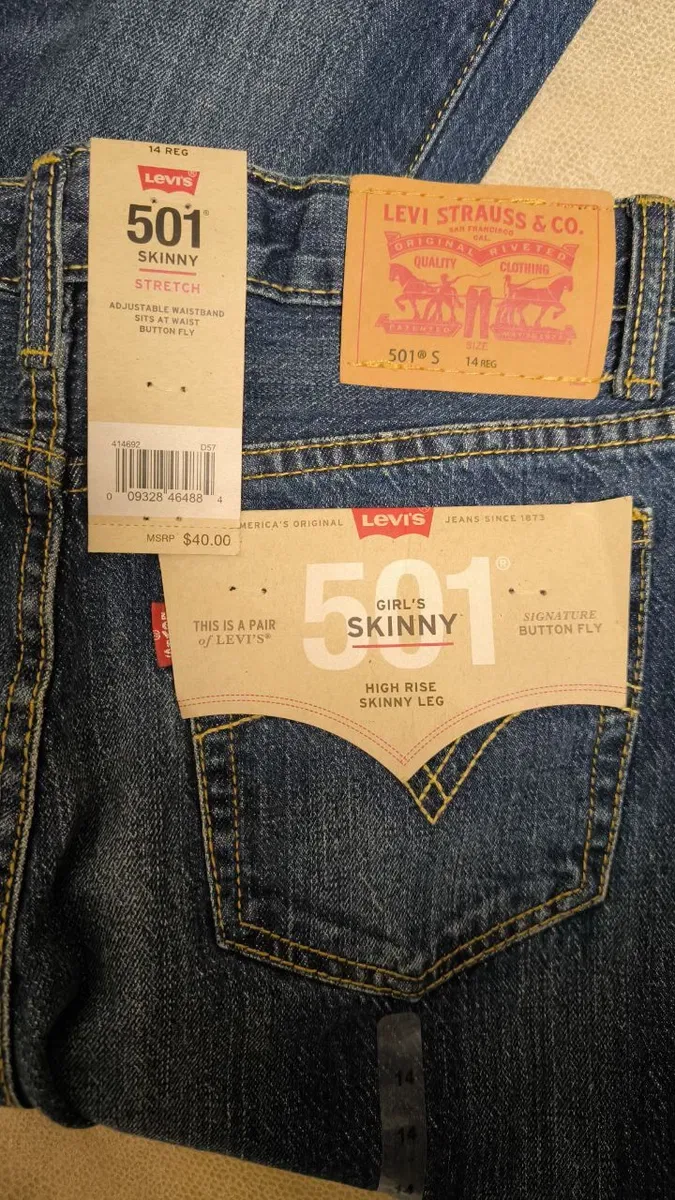 Безкоштовна доставка! Джинси levi's 501 skinny 14-15 років — фото 6