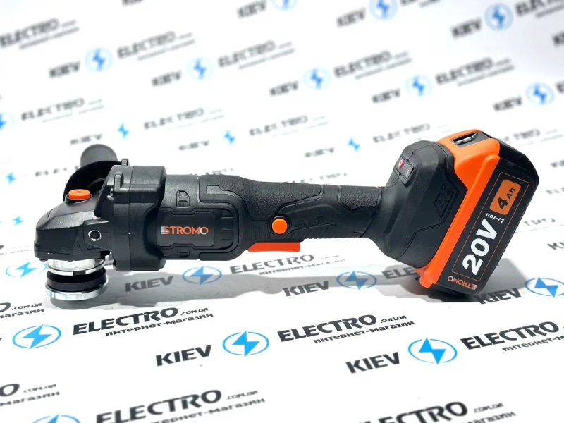 Безщеточная болгарка УШМ Stromo AGA 216 Аккумуляторная 20V тип Makita — фото 5