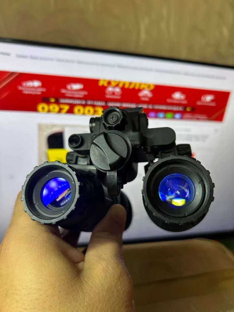 Бінокулярний прилад нічного бачення 3E B31U Green Phosphor | Двотрубний ПНБ | Кріплення на шолом — фото 4