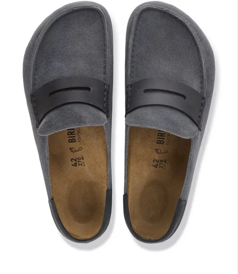 Birkenstock Шльопанці мюлі замшеві Naples Wrapped double stitch Mixed Leather — фото 3