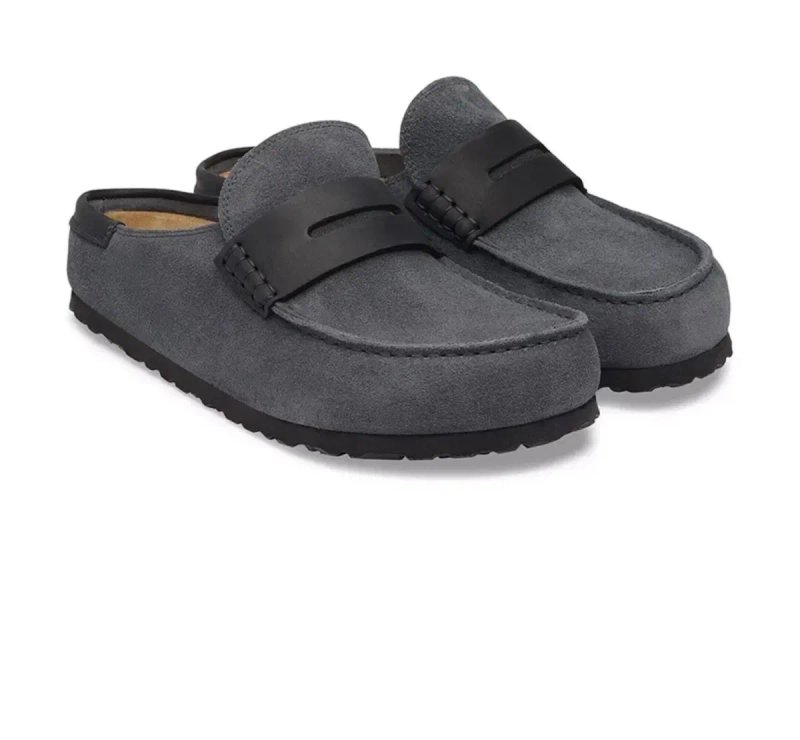 Birkenstock Шльопанці мюлі замшеві Naples Wrapped double stitch Mixed Leather — фото 4