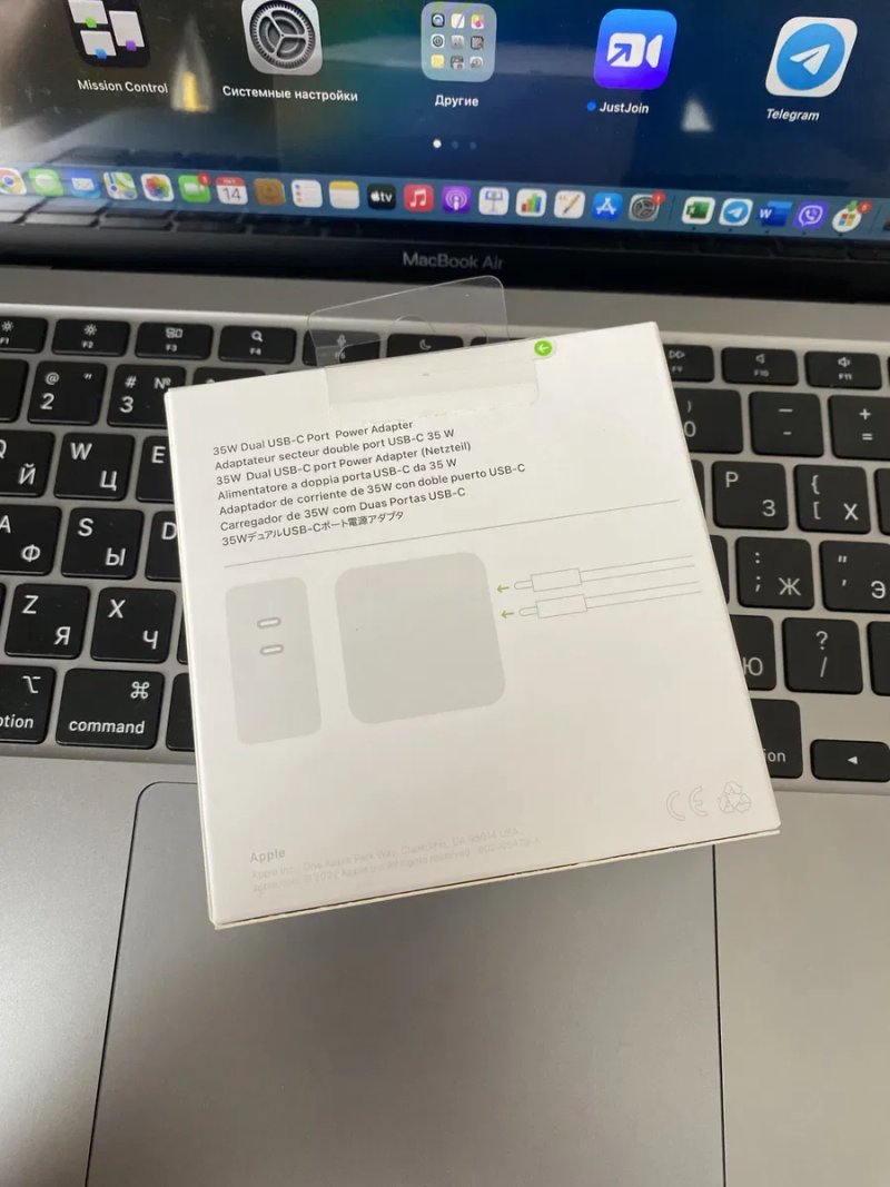 Блок адаптер зарядка Apple 35 W ватт юсб - с type-c usb-c — фото 2