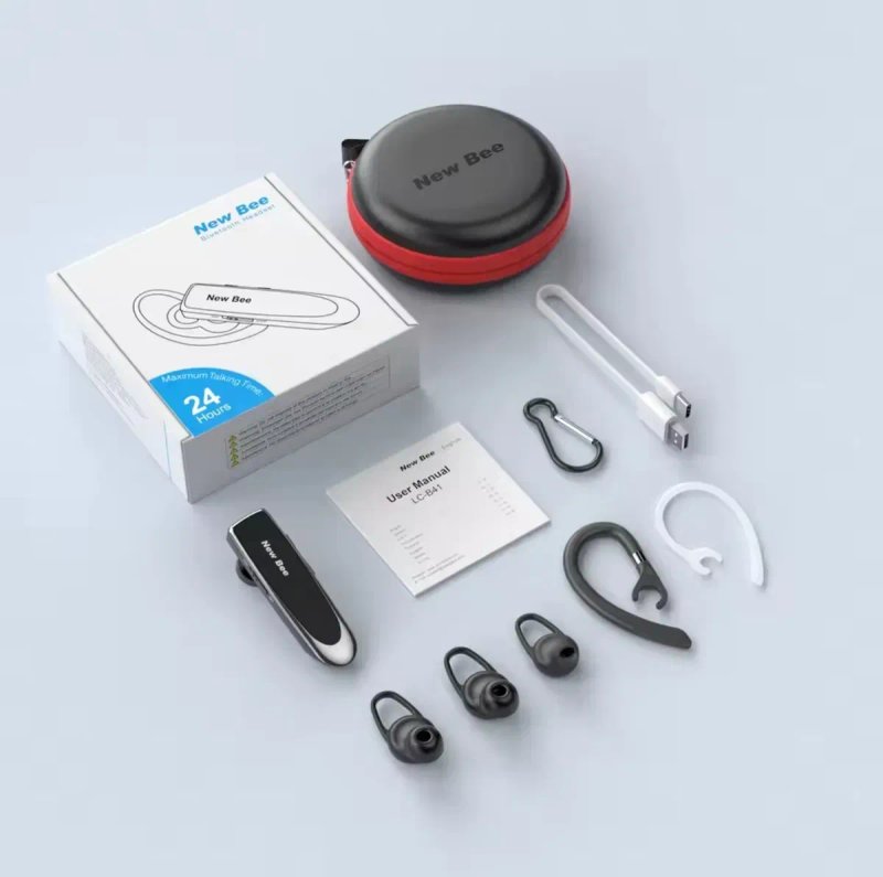 Bluetooth гарнітура New Bee LC-B41 + Кейс — фото 5