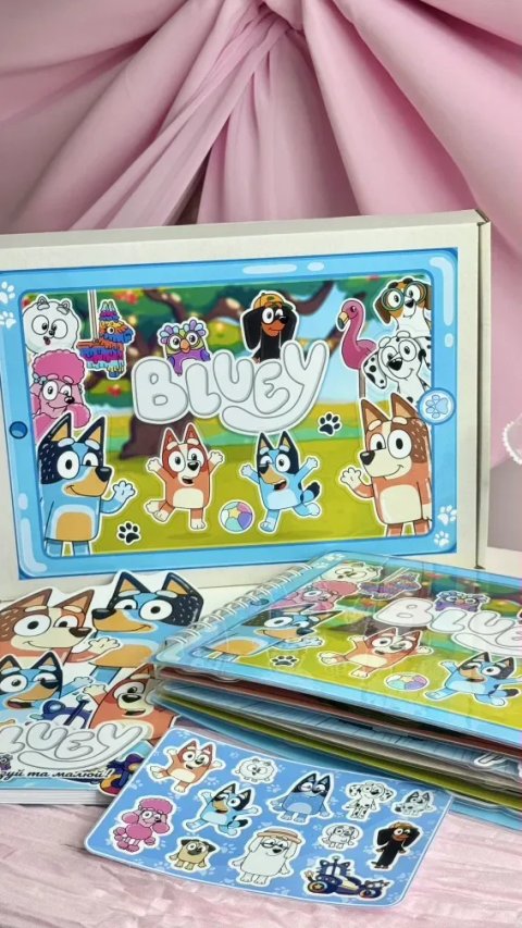 Блуї гра на липучках ліпучках альбом книжка тока бока блуи bluey