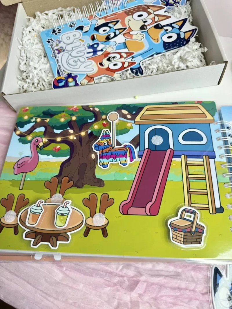 Блуї гра на липучках ліпучках альбом книжка тока бока блуи bluey — фото 7