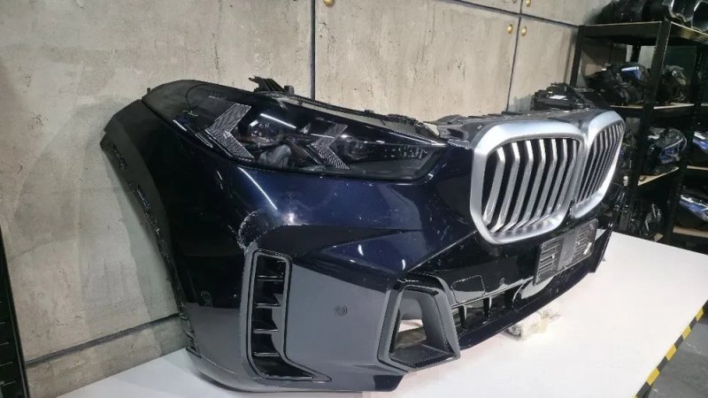 BMW X5 G05 LCI рестайл 2024 2025 передок M paket Laser Black фари бампер комплект OEM Європа в зборі! в наявності! — фото 3