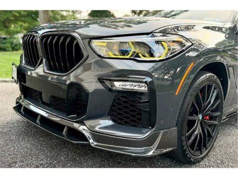 BMW X6 G06 Накладка на передній бампер Carbon (для M-Sport 2018-2022)