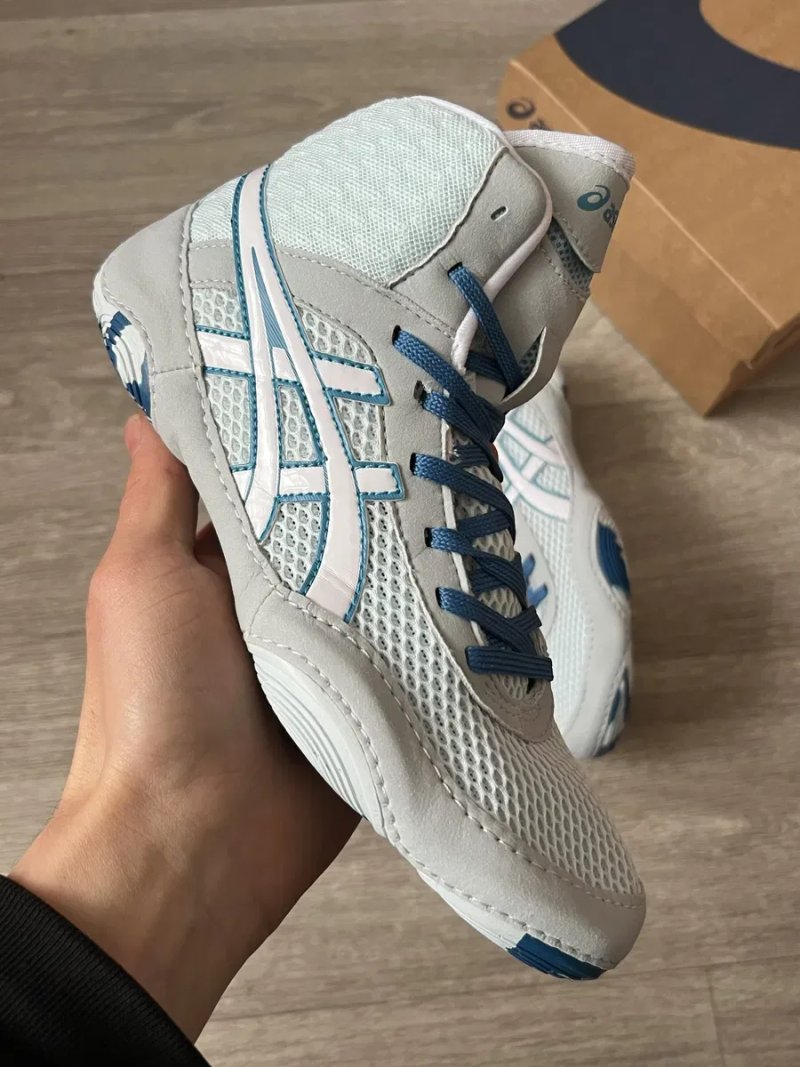 Боксерки/борцовки Asics Matblazer сині борцівки асікс — фото 8
