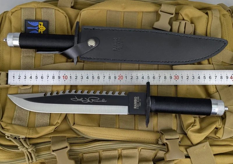 Большой нож выживания. Тактичний ніж з шкіряним чохлом — фото 6