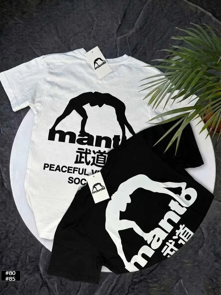 Большой Принт MANTO Gym • Новая Футболка МАНТО Зал • XS S M L XL XXL — фото 3