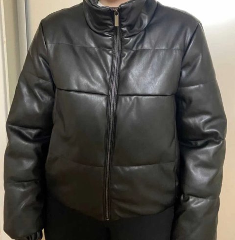 Бомбер із штучної шкіри