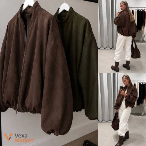 Бомбер oversize з підкладкою під замшу