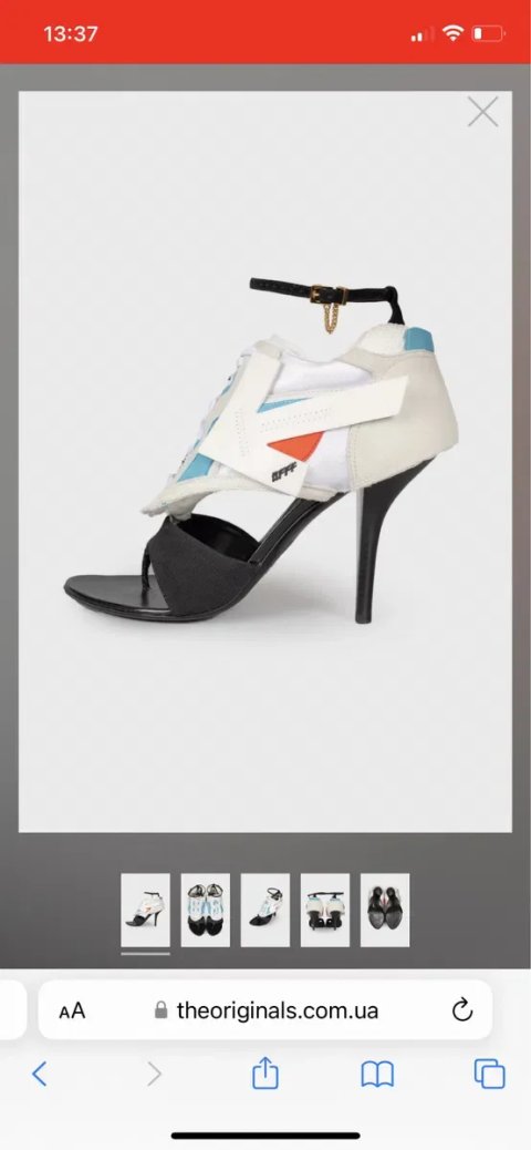 Босоніжки off-white туфлі/кеди/кросівки