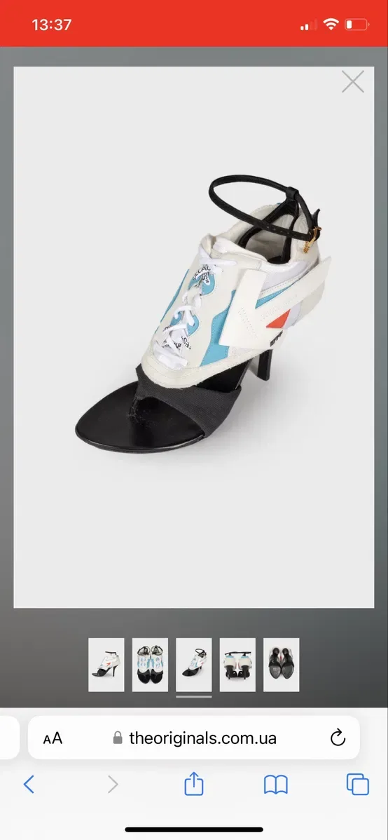 Босоніжки off-white туфлі/кеди/кросівки — фото 3