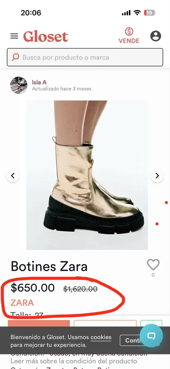 Ботинки челсі ZARA GOLD черевики р.40 — фото 2