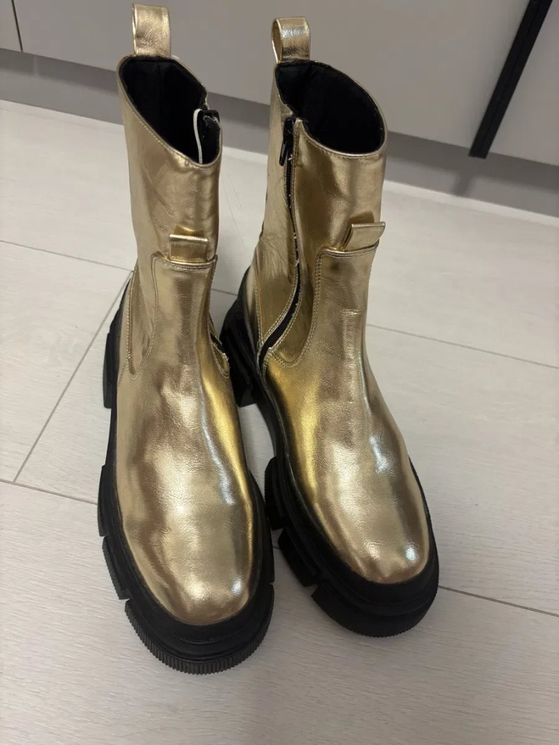 Ботинки челсі ZARA GOLD черевики р.40 — фото 3