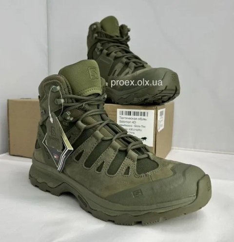 Ботинки Salomon Forces 2 Olive тактические военные берцы олива GTX