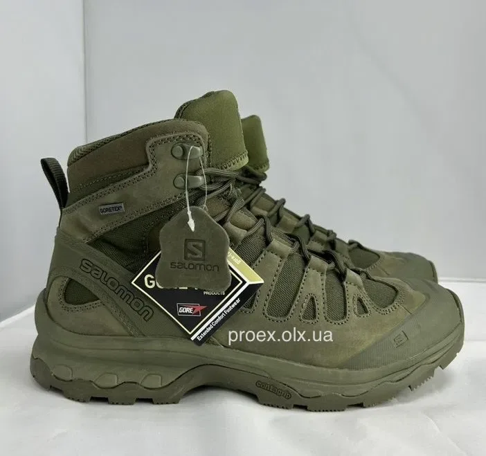 Ботинки Salomon Forces 2 Olive тактические военные берцы олива GTX — фото 2