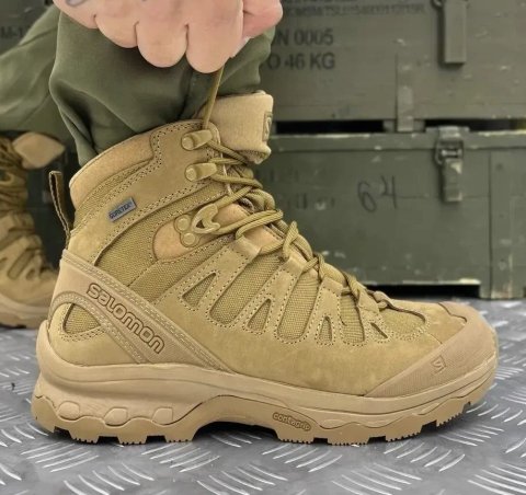 Ботинки Salomon Quest 4D GTX Forces 2 Coyote | Тактические берцы