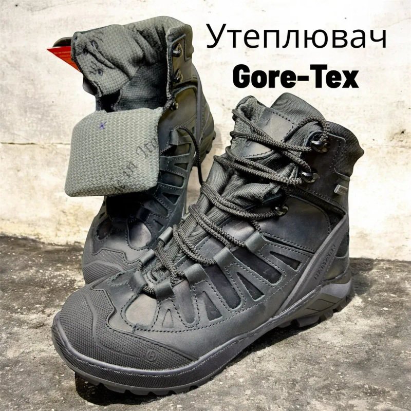 Ботинки тактичні демісезонні/зима GORE-TEX / Хутро штучне натуральне  шкіряні. — фото 4