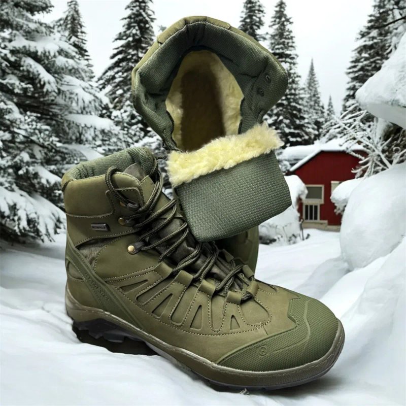 Ботинки тактичні демісезонні/зима GORE-TEX / Хутро штучне натуральне  шкіряні. — фото 6