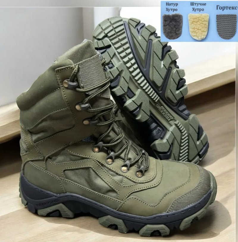 Ботинки тактичні демісезонні/зима GORE-TEX / Хутро штучне натуральне  шкіряні. — фото 7