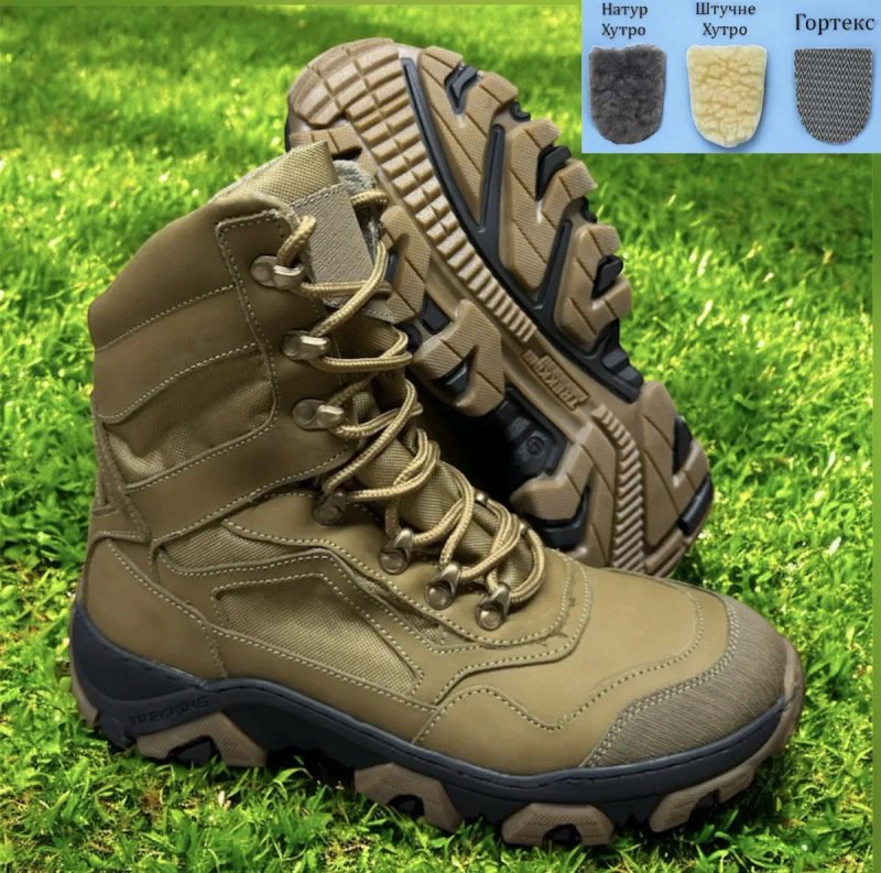 Ботинки тактичні демісезонні/зима GORE-TEX / Хутро штучне натуральне  шкіряні. — фото 8