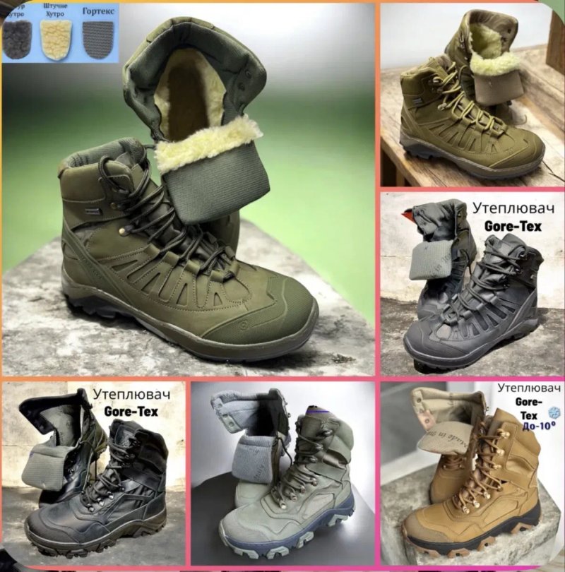 Ботинки тактичні шкіряні демісезонні /зима Gore-Tex  / хутро штучне цигейка 40-46 Розн/Опт. — фото 6