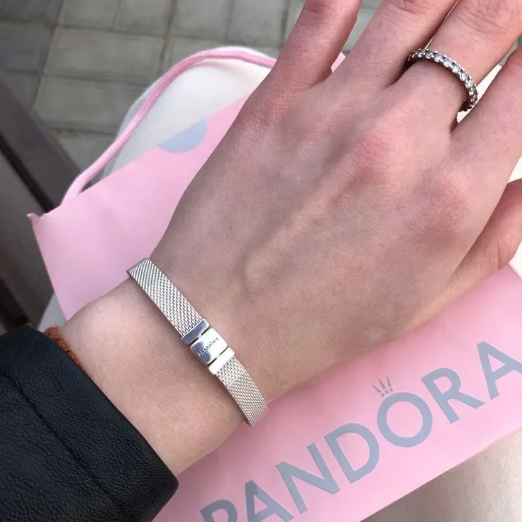 Браслет Pandora Reflexions / Сітчастий браслет Пандора Рефлекшинс / Браслет Pandora Reflexions — Стильний подарунок дівчині / коханій — фото 2