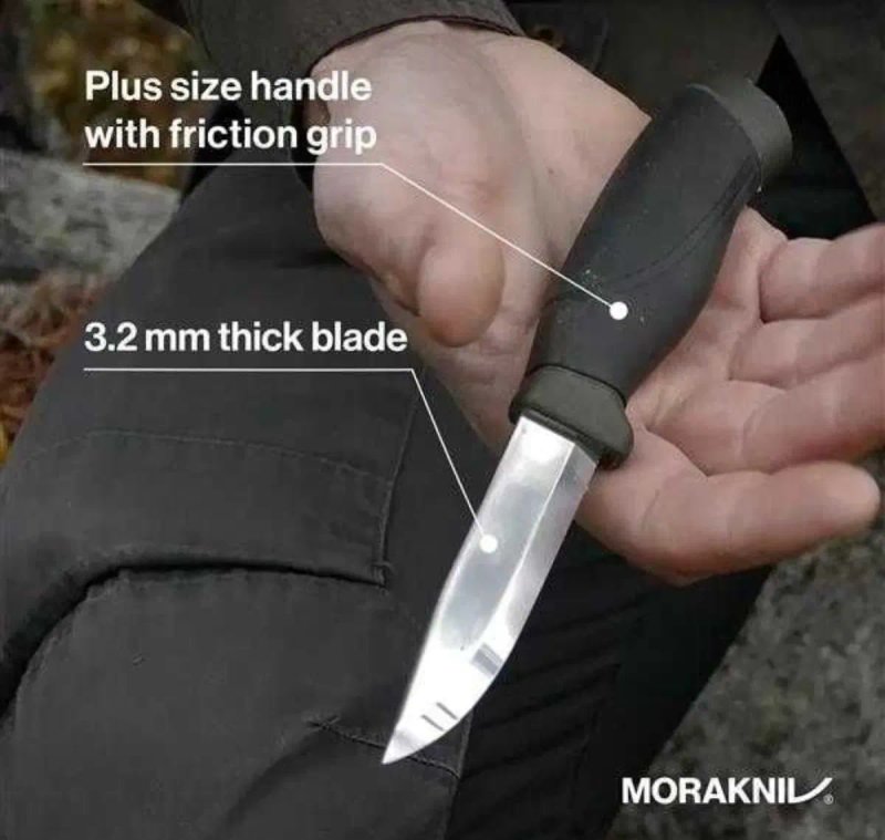 Брелок MORAKNIV COMPANION HEAVYDUTY(S)/MG(C) mora карбон/нержавейка 3.2мм — фото 4