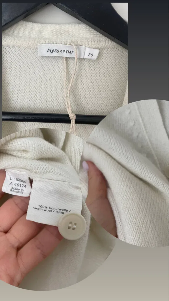Брендовий вовняний кардиган M/Onesize молочний стиль cos old money — фото 6