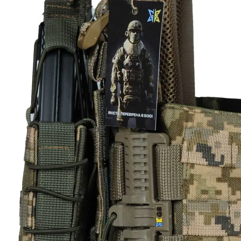 Бронежилет 4 класу + підсумки під магазини. Піксель (ММ14). Вага 7 кг. — фото 2