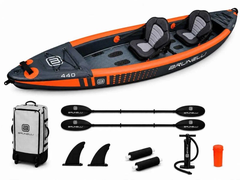 BRUNELLI 440 RAPTOR 100% Дропстіч 2 місця КАЯК Kayak Molveno байдарка SUP САП дошка 2 шари слоя доска надувна Aqua Marina Tomahawk AIR C K AquaMarina — фото 3