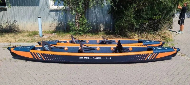 BRUNELLI 440 RAPTOR 100% Дропстіч 2 місця КАЯК Kayak Molveno байдарка SUP САП дошка 2 шари слоя доска надувна Aqua Marina Tomahawk AIR C K AquaMarina — фото 4