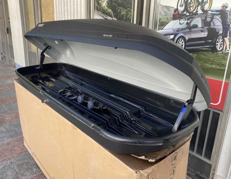 БУ Автобокс Thule на дах авто Pacific 600 L 780 Antracite чорний матовий антрацит 190x63x39 (S 340 л) 196x78x45 (L) 420 л новий вживаний вітрина — фото 3