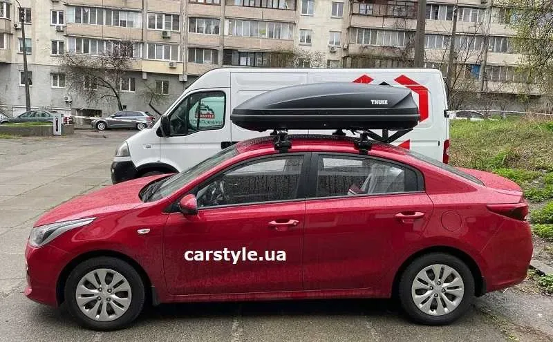 БУ Автобокс Thule на дах авто Pacific 600 L 780 Antracite чорний матовий антрацит 190x63x39 (S 340 л) 196x78x45 (L) 420 л новий вживаний вітрина — фото 7