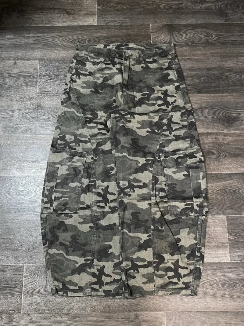 Camo baggy jeans | Камуфляжні широкі джинси y2k sk8 opium type rap rep jaded london rock — фото 2