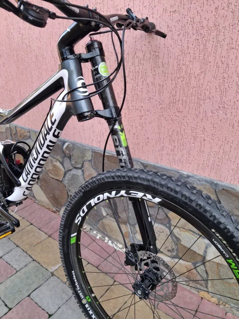 Cannondale Trigger карбоновий двопідвіс гірський велосипед, Lefty, Fox Dyad RT2, Shimano Deore XT, SLX, 26 колеса — фото 3