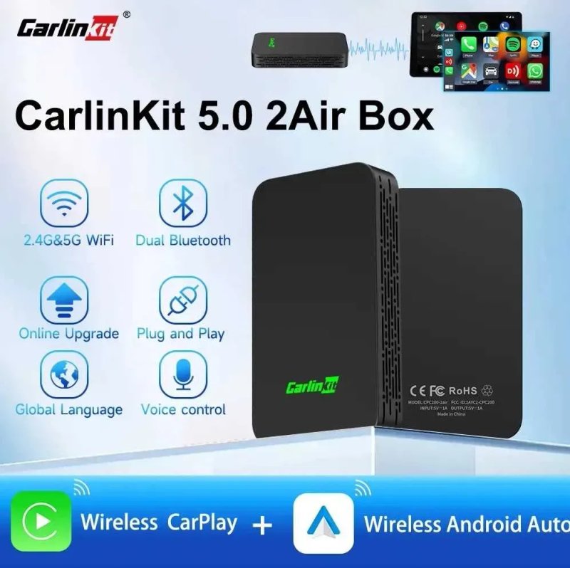 CarlinKit 5.0 2air - адаптер для беспроводного CarPlay/Android Auto — фото 2