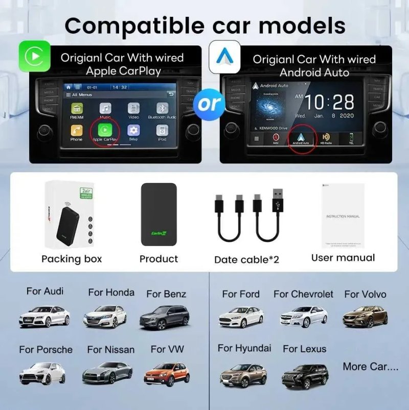 CarlinKit 5.0 2air - адаптер для беспроводного CarPlay/Android Auto — фото 6