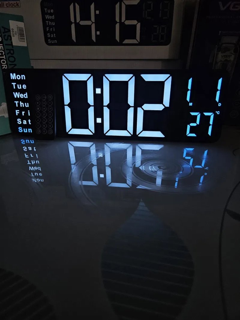 Часы LED настенные настольные с пультом 601  часи на стіну великі — фото 5