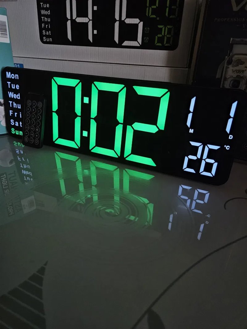 Часы LED настенные настольные с пультом 601  часи на стіну великі — фото 6