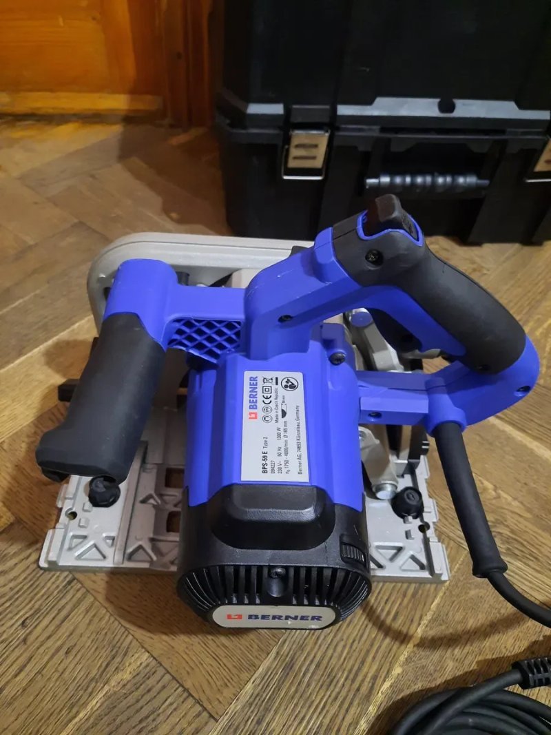 Чехія!!Прфесійна занурювальна дискова пила Berner BPS-59 E,1300вт,165мм(Dewalt) в кейсі — фото 5
