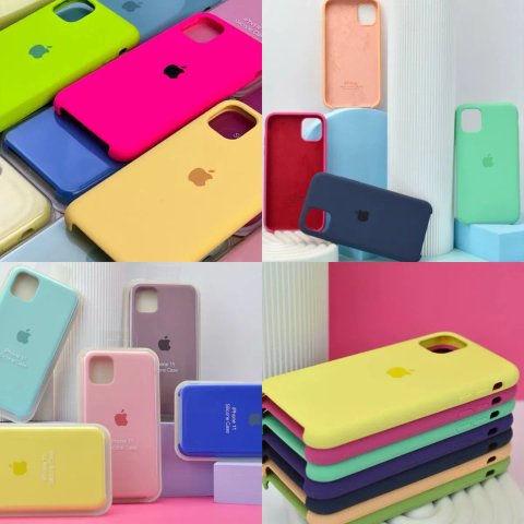 Чехол Iphohe 11 silicon case soft touch с микрофиброй айфон 11 силиконовый чехол с микрофиброй чехлы на айфон 11 софт тач распродажа