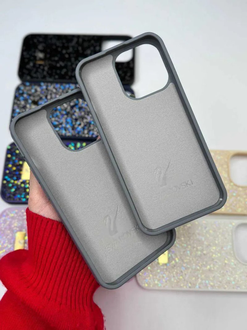 Чехол с камушками стразами Swarovski сваровски iPhone 16 / 17 Pro Max чохол для айфон 18 про макс — фото 4