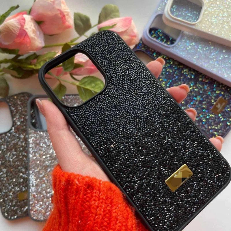 Чехол с камушками стразами Swarovski сваровски iPhone 16 / 17 Pro Max чохол для айфон 18 про макс — фото 8