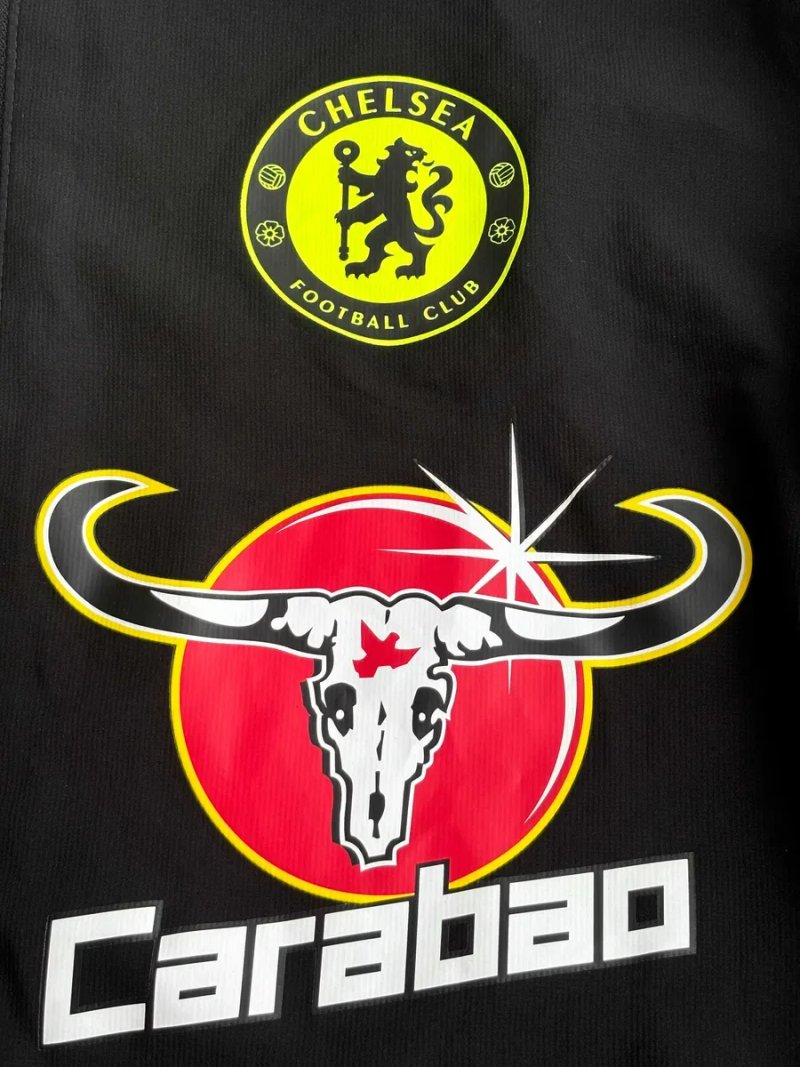 Chelsea Carabao Adidas Black Football Soccer Size M Розмір Адідас Челсі Англія Чорна Чоловіча Футбольна Спортивна Куртка Вітрівка Ветровка Оригінал — фото 4