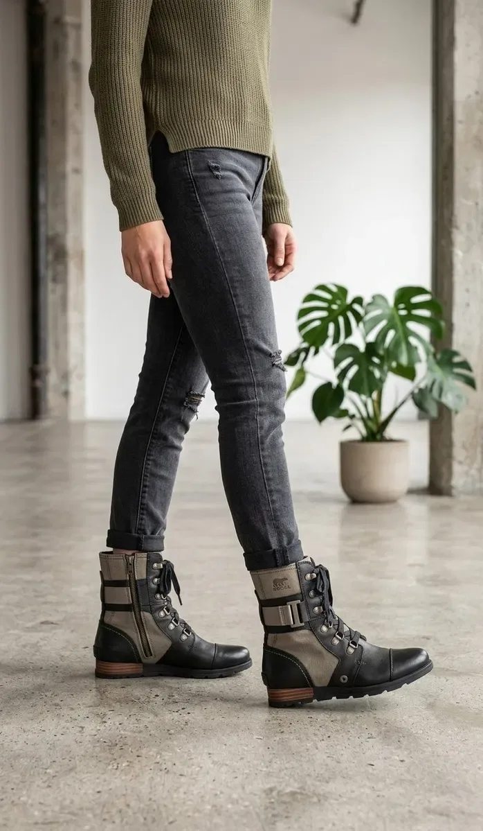 Черевики осінні жіночі берці мілітарі Sorel Major Carly Waterproof (р. 39 / 25 см) — фото 2