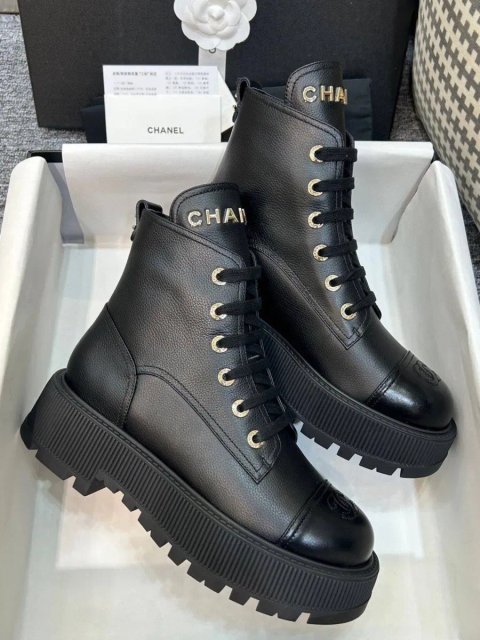 Черевики в наявності 35-41 Chanel ботинки Шанель кожа сапоги