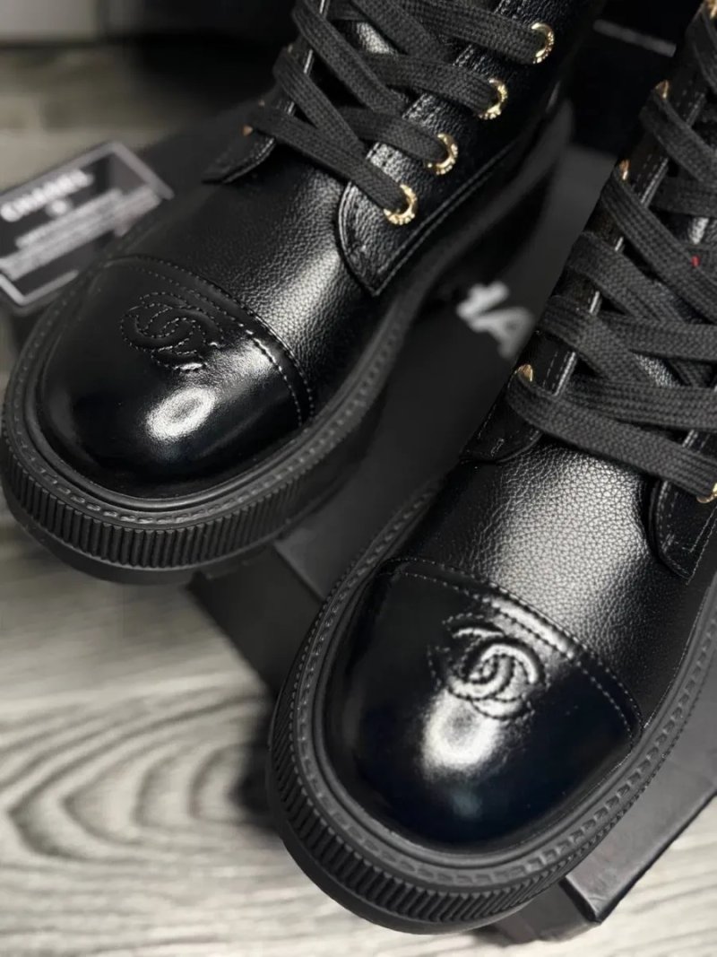 Черевики в наявності 35-41 Chanel ботинки Шанель кожа сапоги — фото 5